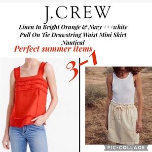 3--1 J Crew Womens Fringe Tank Top Size: 4 Navy, Brick Red and + Jcrew s…